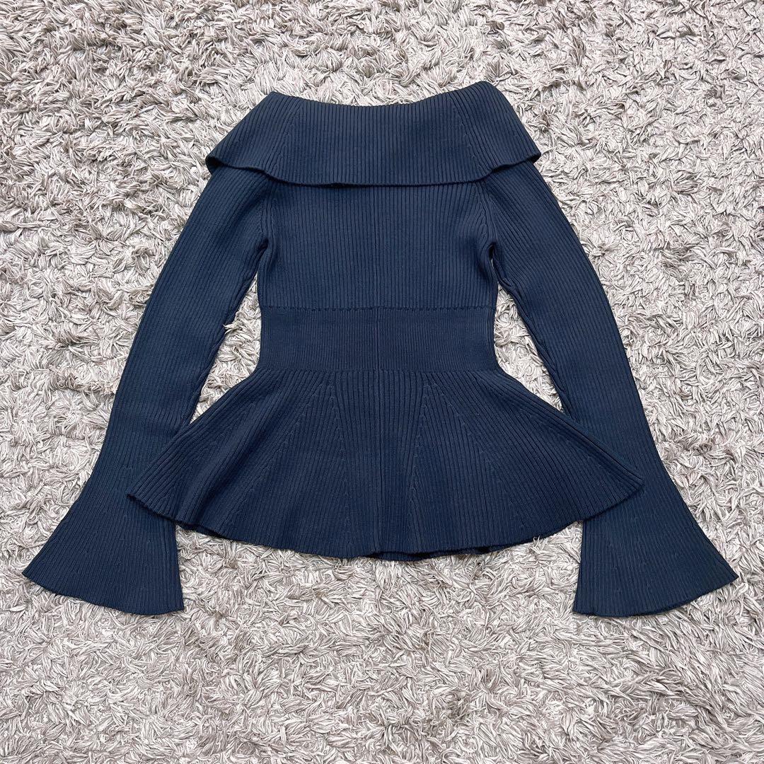 未使用級✨SNIDEL スナイデルペプラムニットプルオーバー