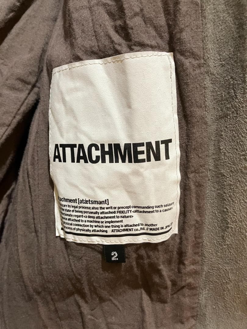 ATTACHMENT アタッチメント　ラムレザージャケット　サイズ2