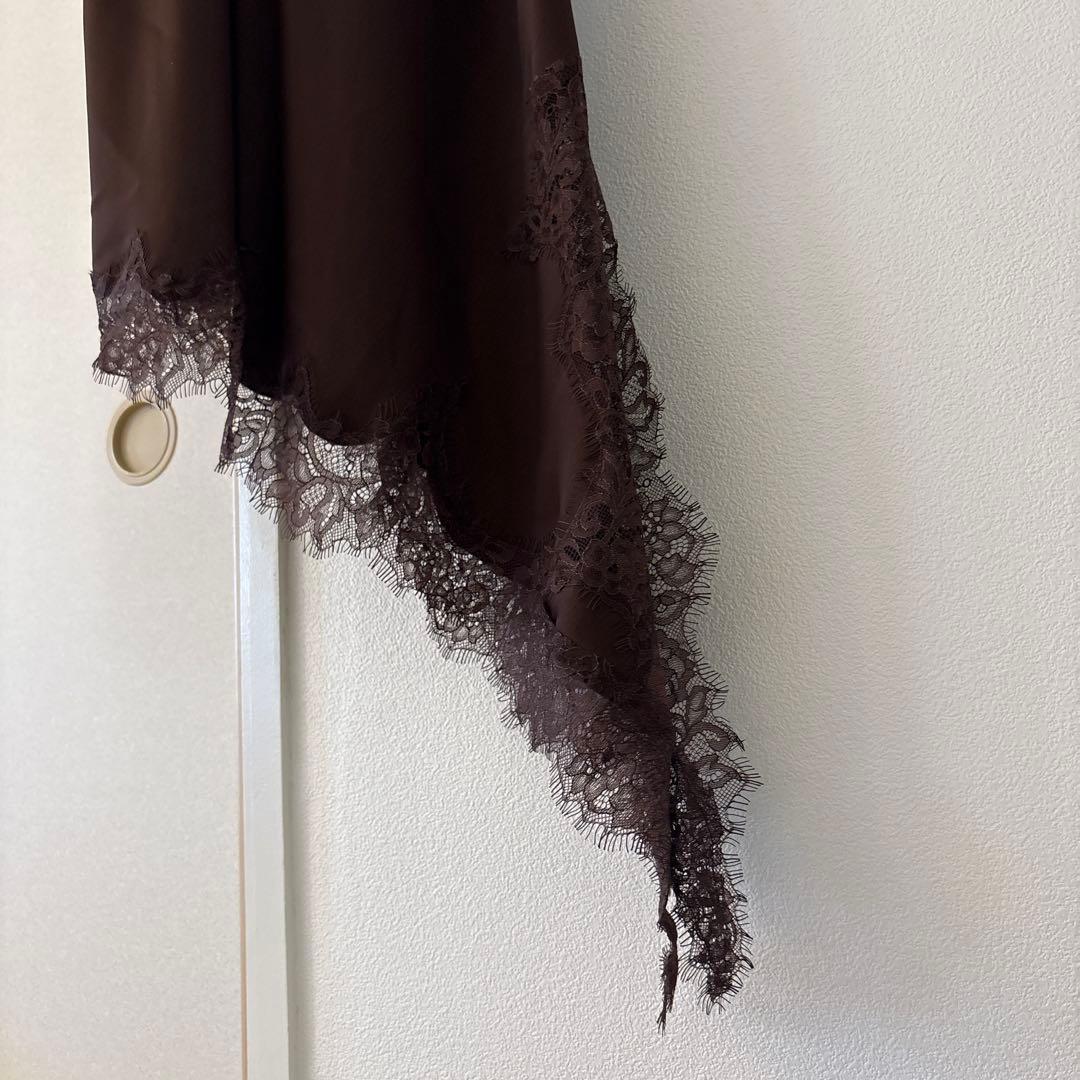 ZW COLLECTION アシンメトリーレースワンピース