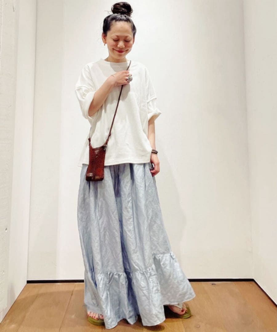 ●美品●ジャーナルスタンダードラックス 肩紐付きエアワッシャーギャザースカート♡