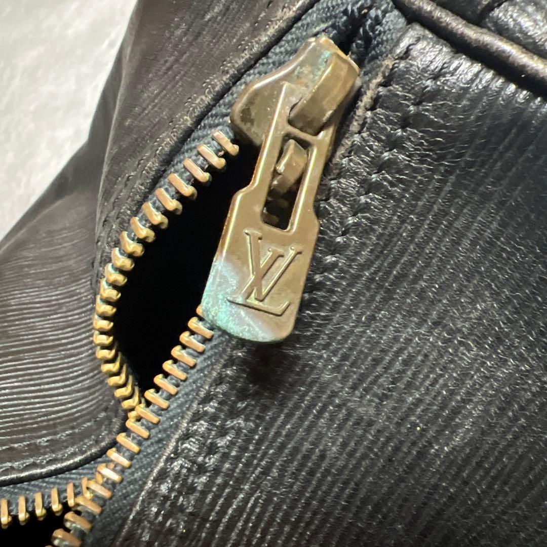 Louis Vuitton キーポル50 ボストンバッグ ブラック レザー