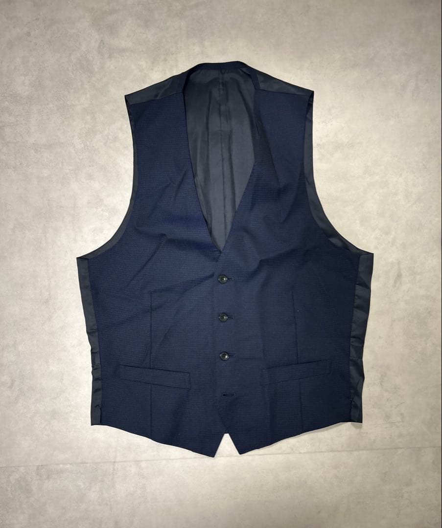 値下げ！【美品】SUIT SELECT 3ピース スーツ ネイビー A5サイズ