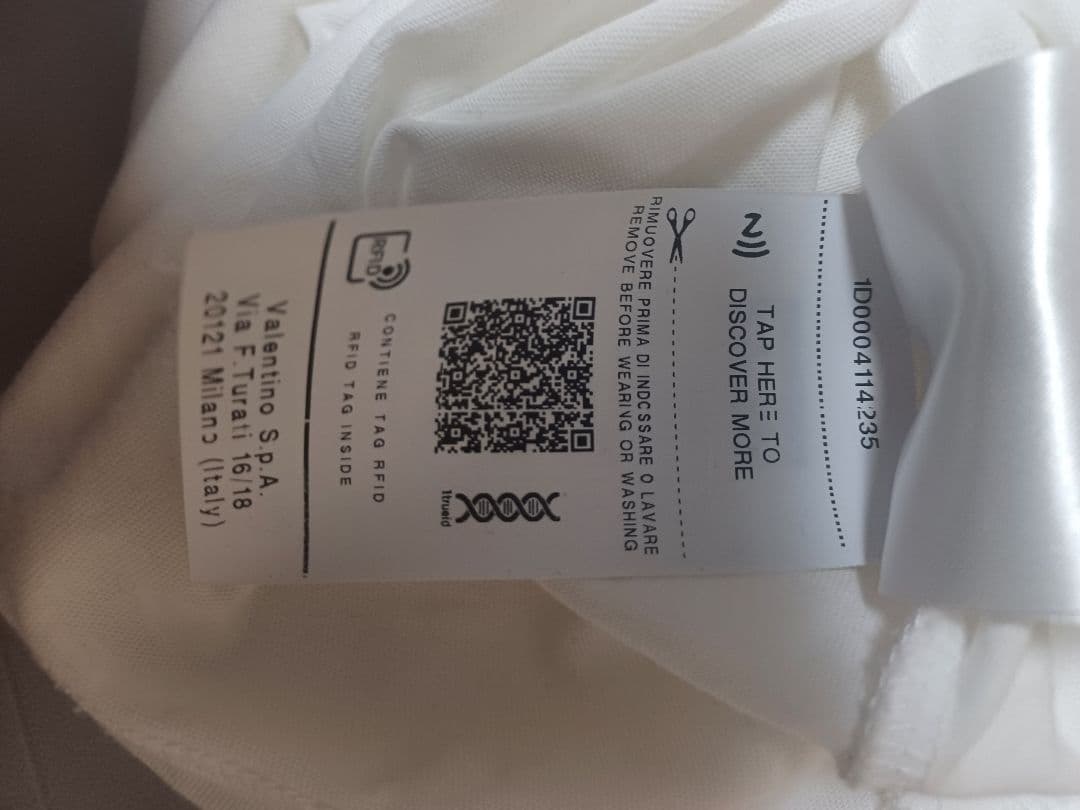 VALENTINO コットン クルーネック 半袖Ｔシャツ ホワイト