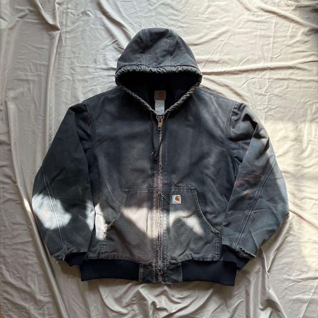 90's Carhartt fade black アクティブジャケット