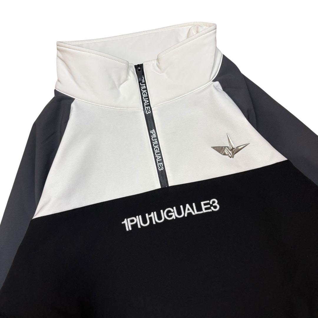 未使用級美品 1PIU1UGUALE3 GOLF ハーフジップブルゾン 黒 Ⅴ