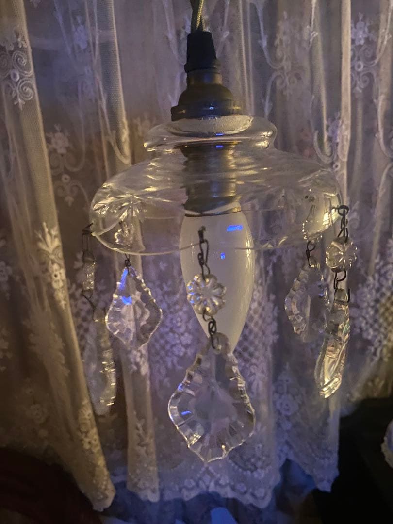し*り様 美品フランスアンティーク ミニシャンデリアクリスタルガラス
