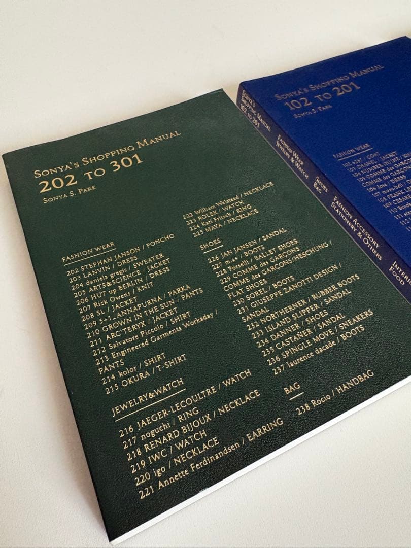 Sonya’s shopping manual 3冊
