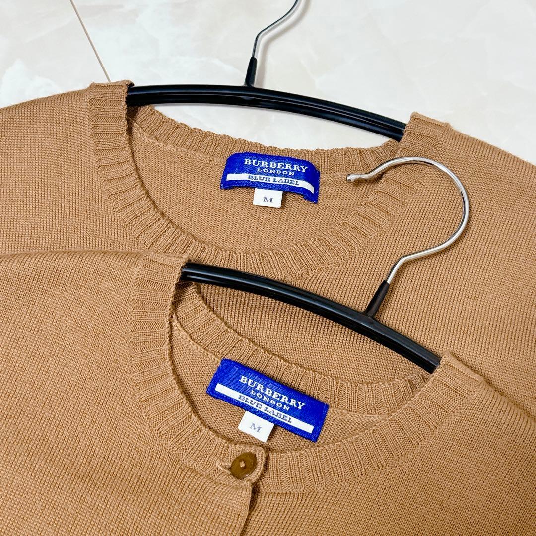 BURBERRY アンサンブル キャメル 長袖カーディガン 半袖ニット 2点 M