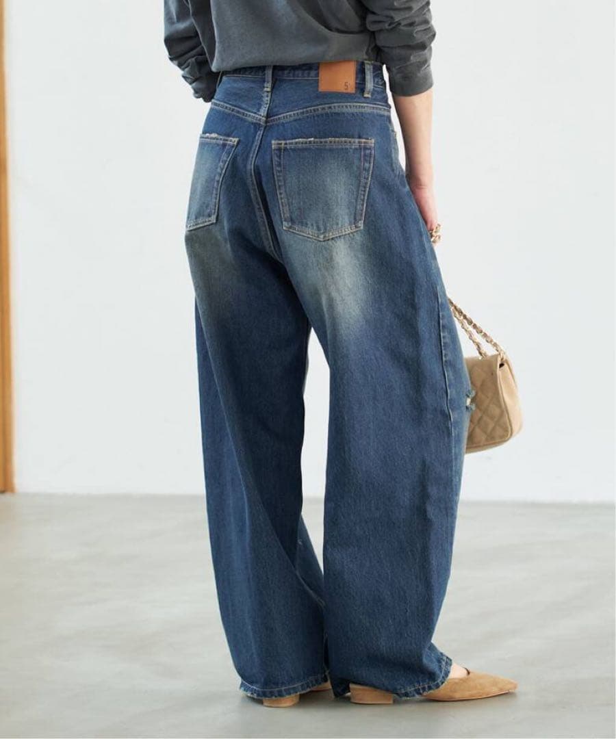 パンツ Spick and Span/5 1/2 TUCKBARREL DENIM