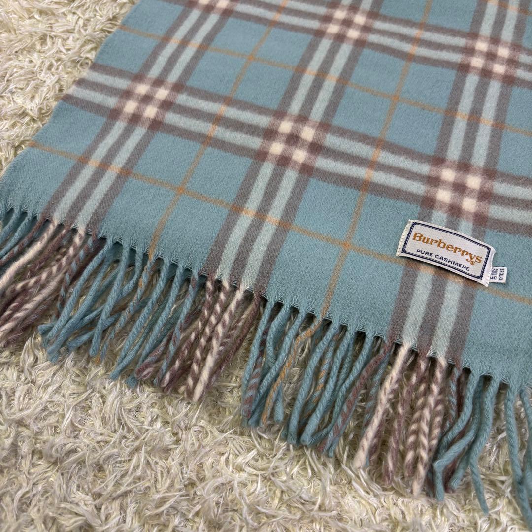 美品　希少カラー　バーバリーズ　チェック柄　高品質　カシミヤ100% マフラー