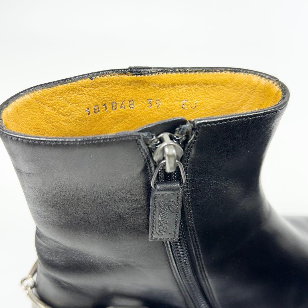 美品 GUCCI サイドジップブーツ 黒 39 ホースビット 箱あり24.5相当