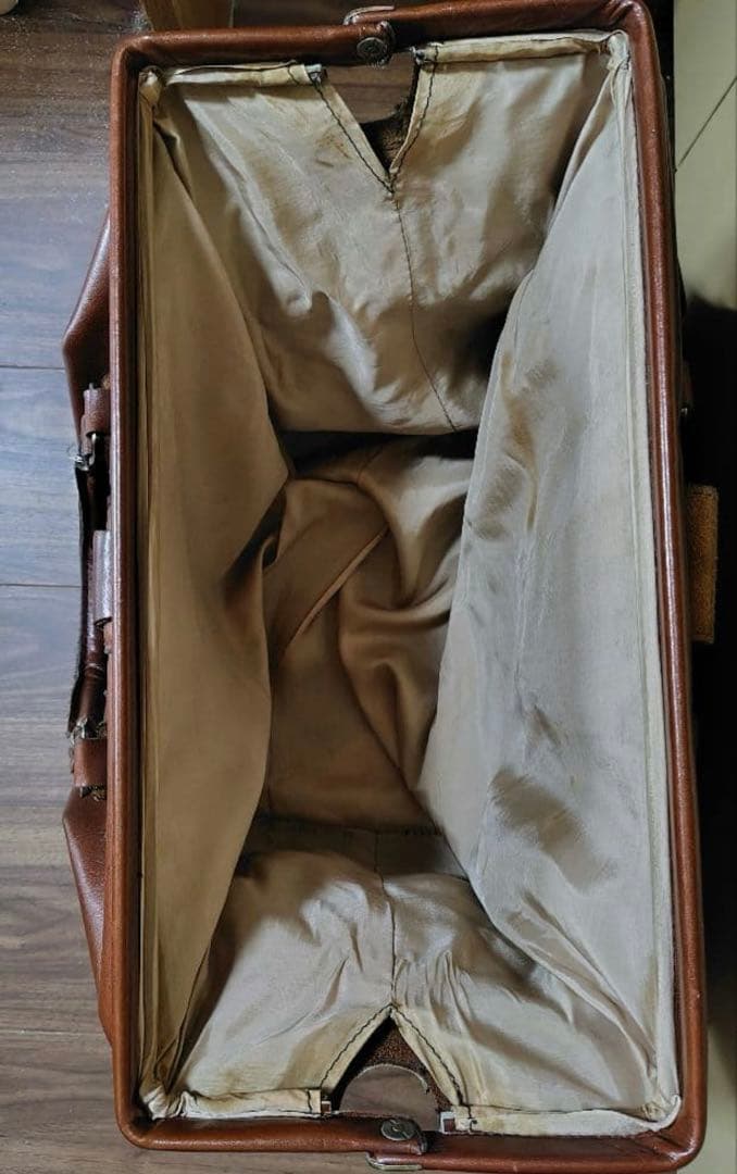 70s ファッション　ドクターバッグ　牛革　日本製品　ボストンバック
