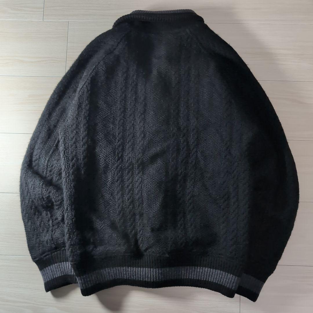 MARKAWARE 黒 ケーブル編み ジャンパー ブルゾン M