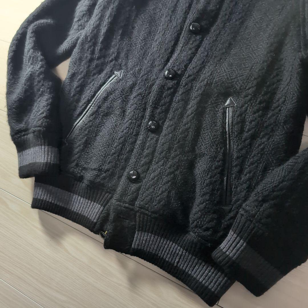 MARKAWARE 黒 ケーブル編み ジャンパー ブルゾン M