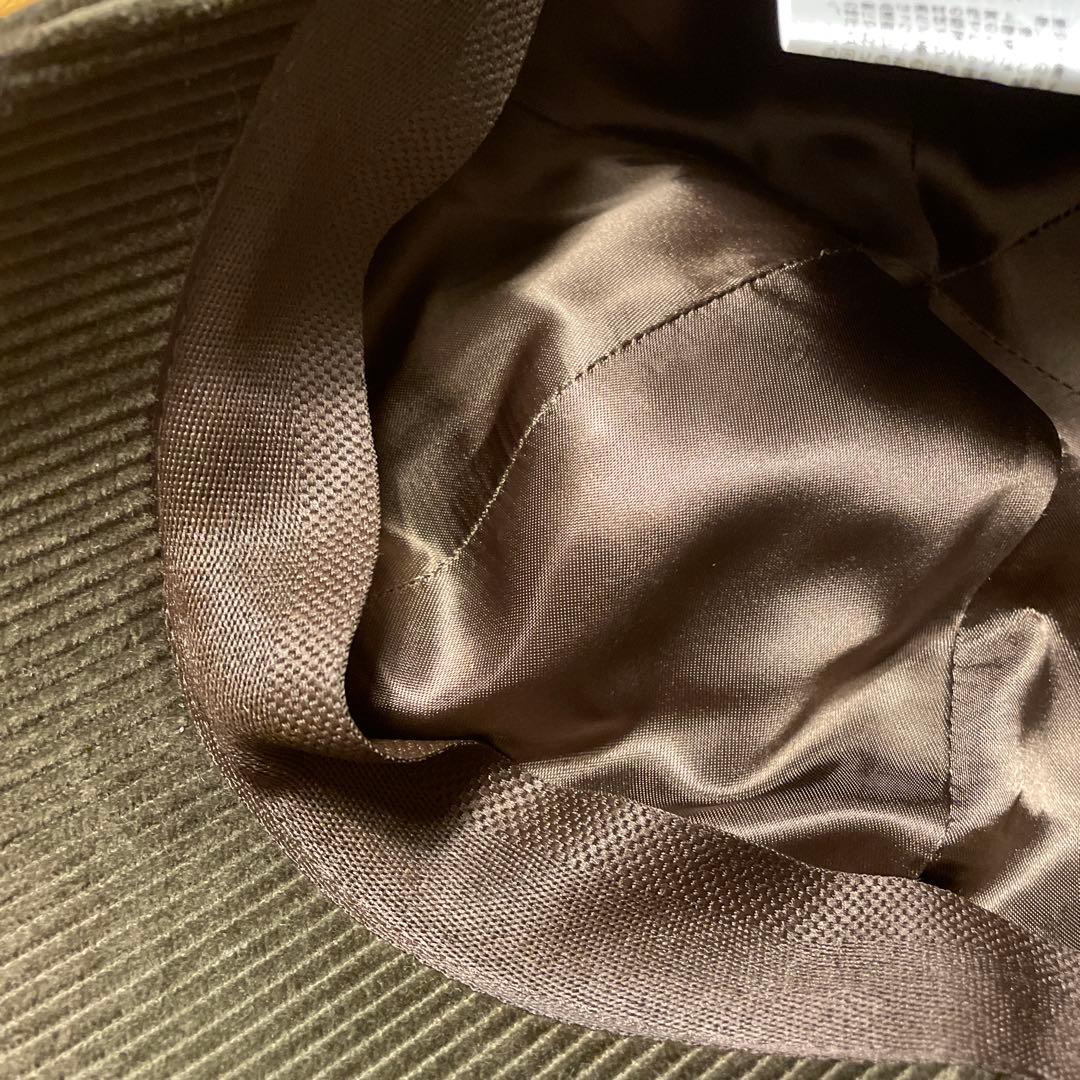 Crambes BEAMS F コーデュロイ　キャップ　オリーブ