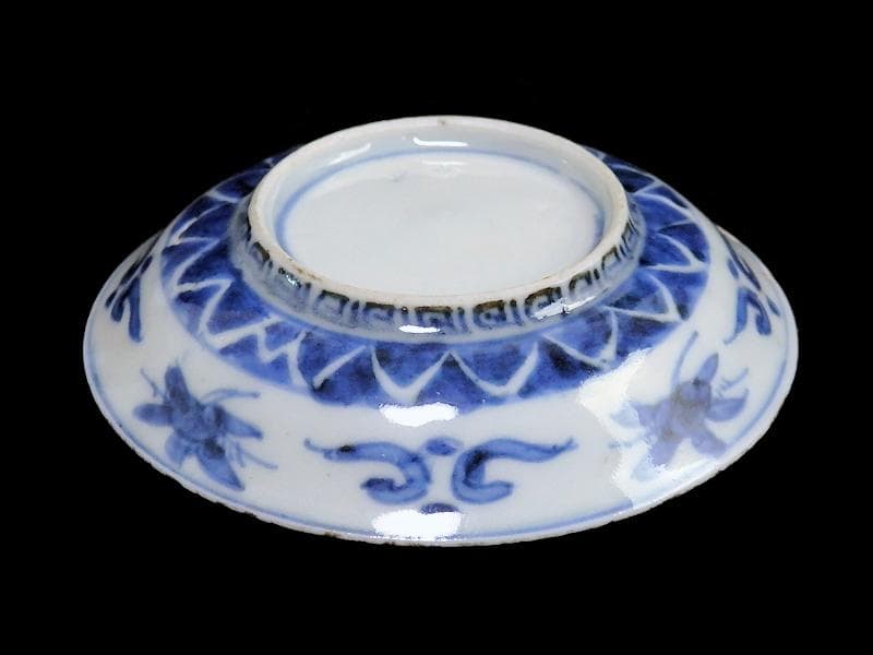 古伊万里　金襴手　団龍紋に花の図　豆皿　AS-CIy