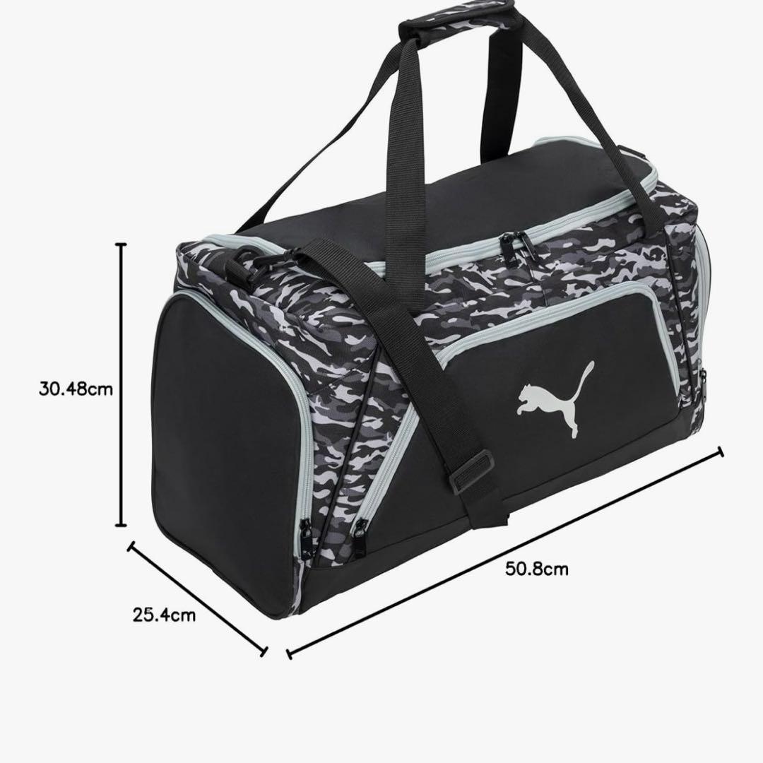PUMA スポーツボストン 修学旅行 林間 部活 ダッフルバッグ, グリーン迷彩