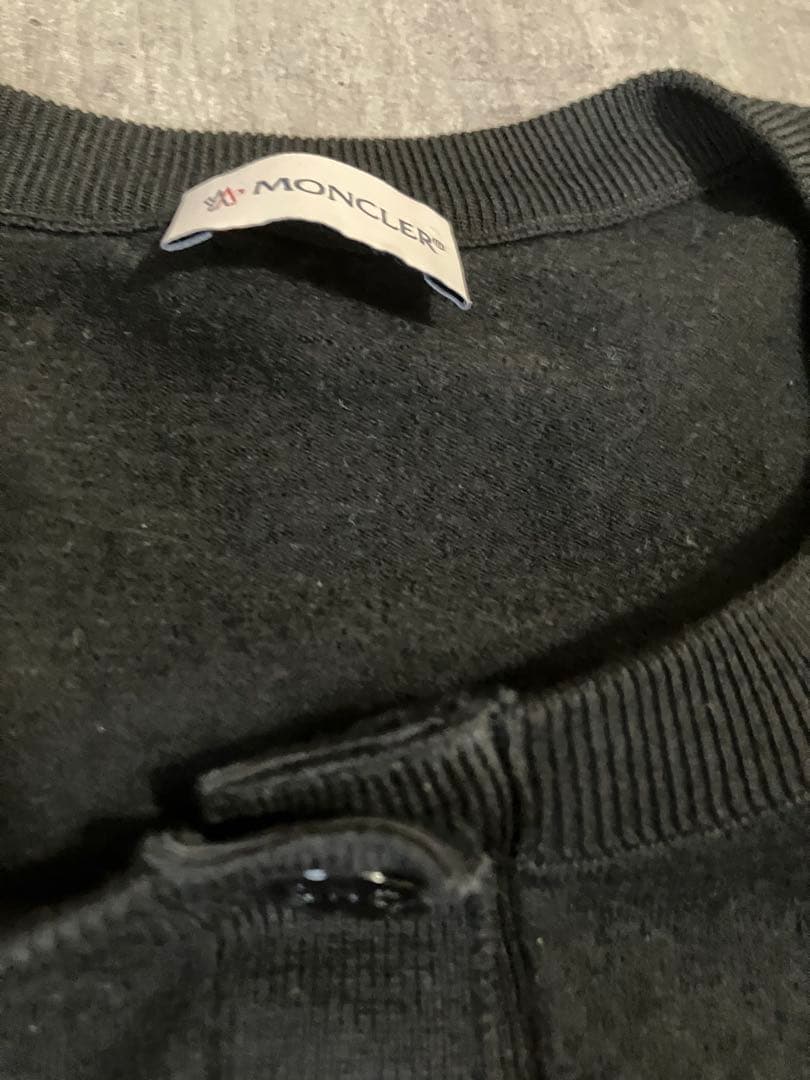 Moncler モンクレール　ナイロンとニットのコンビクルーネックカーディガン