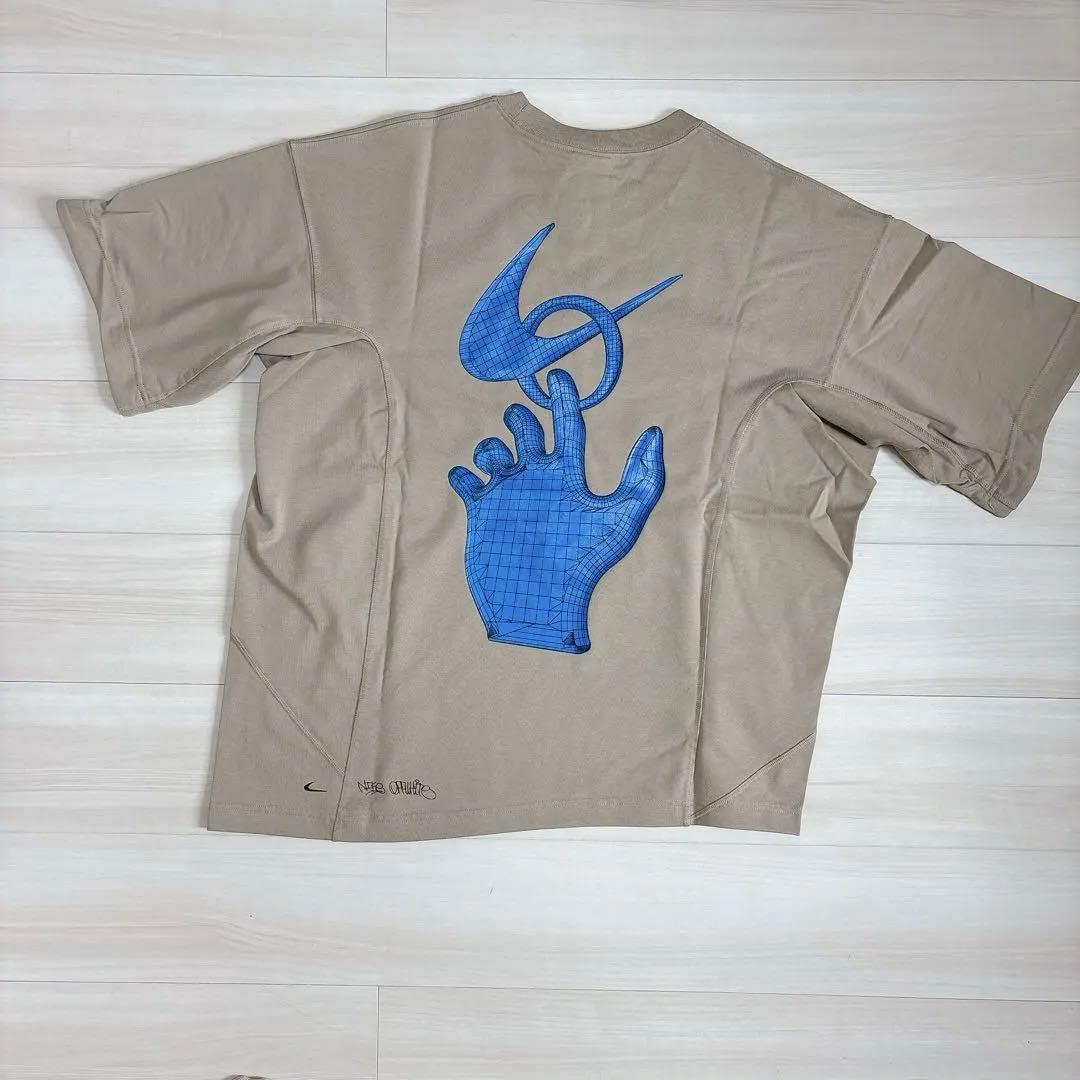 ✦新品タグ付✦ナイキ × オフホワイト コラボTシャツ 【XL】カーキ 希少