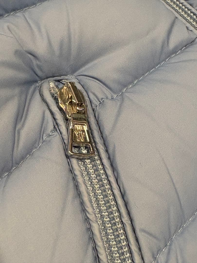 MONCLER フード付きダウンジャケット80cm ライトブルー付属品あり
