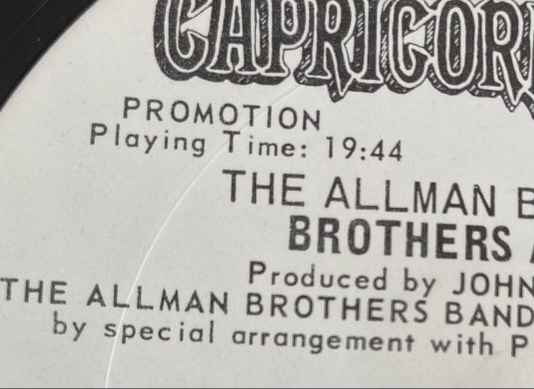 ◾️究極USオリジナル白ラベルプロモ盤■THE ALLMAN BROTHERS B