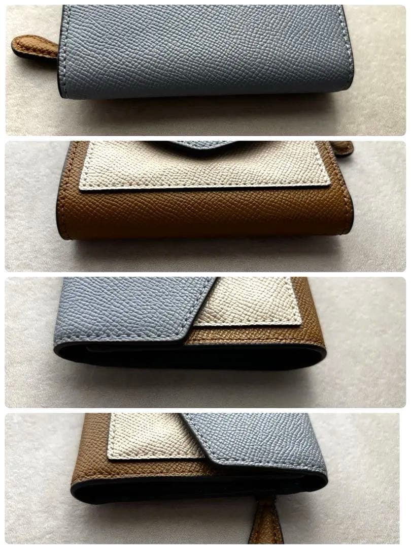 コーチ COACH 二つ折り財布 レザー バイカラー コンパクト