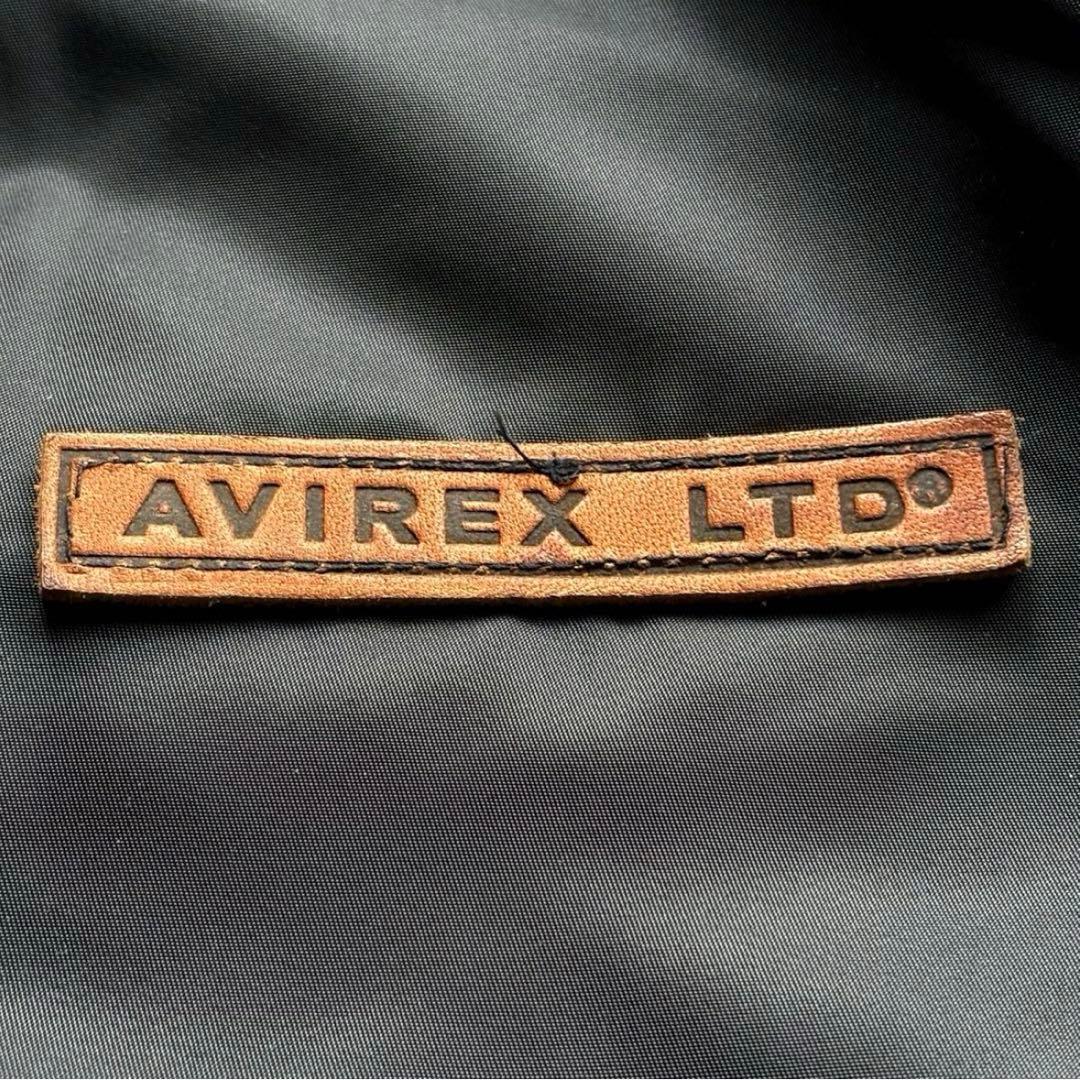 AVIREX MA-1 アーチロゴ　ブラック　USA製　Mサイズ