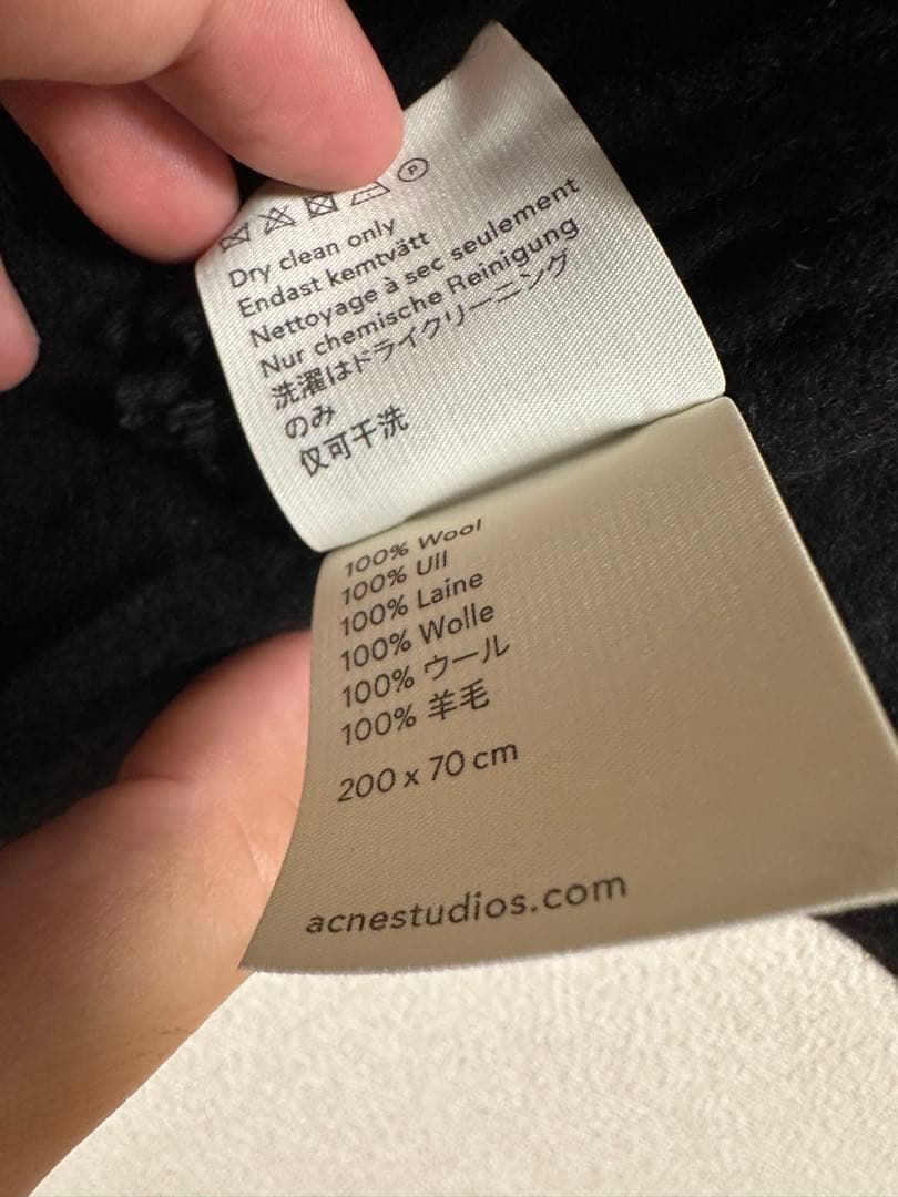 Acne studios ストール　ブラック