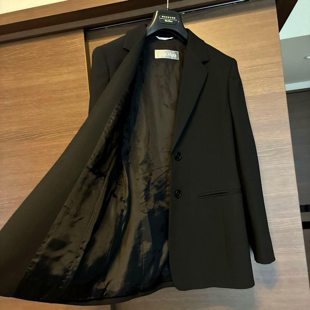 YOU美品☆イタリア製 Max Mara ブラックジャケット『36』☆