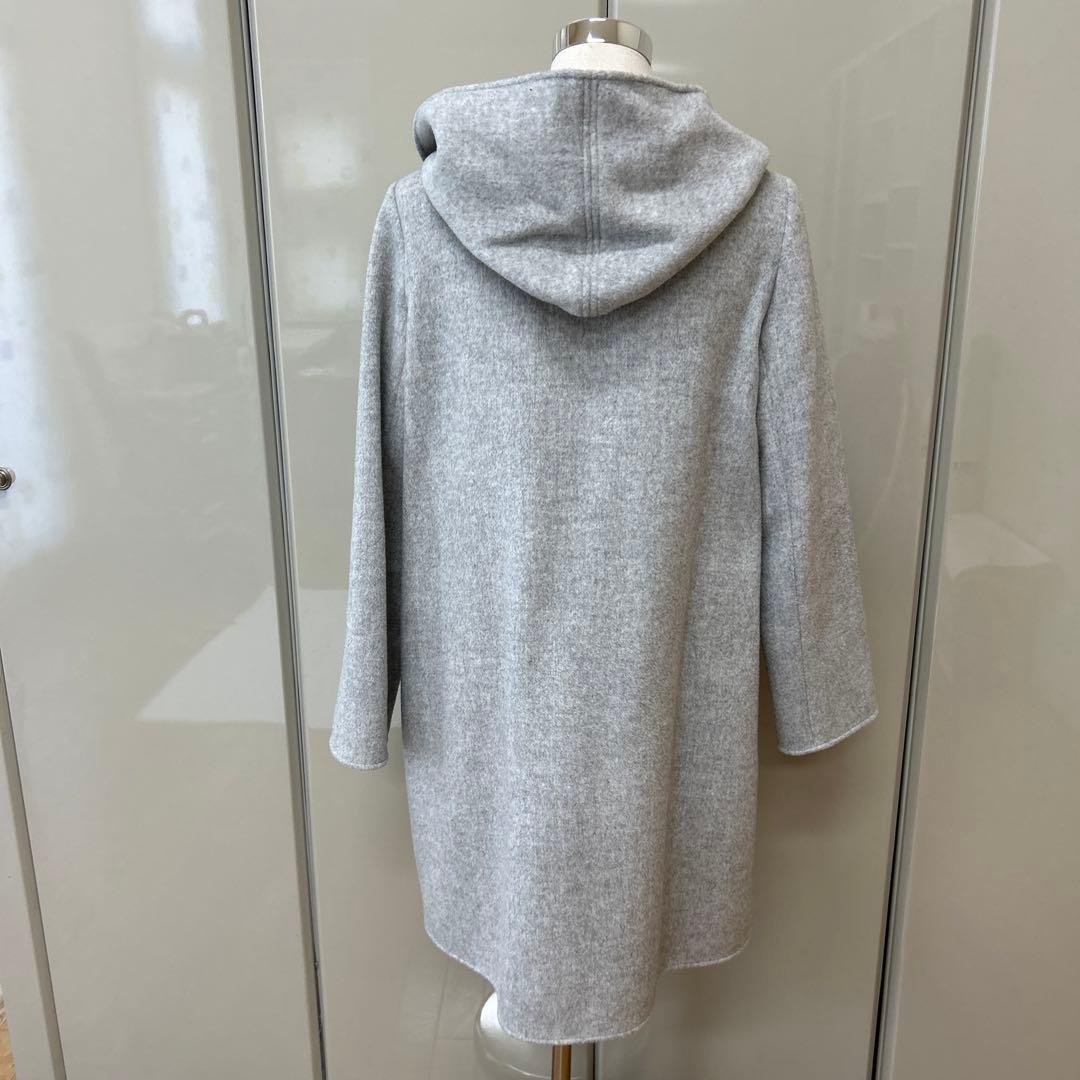 エムズグレイシー♡コート♡ピンク×グレー♡フード♡一枚仕立て♡サイズ40