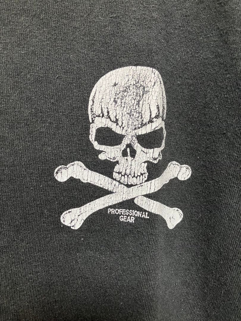 rare 90s USA スカルデザイン Tシャツ L 墨黒 ビンテージ