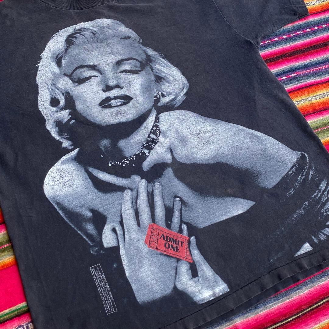 90s マリリン・モンロー Tシャツ ブラック XL
