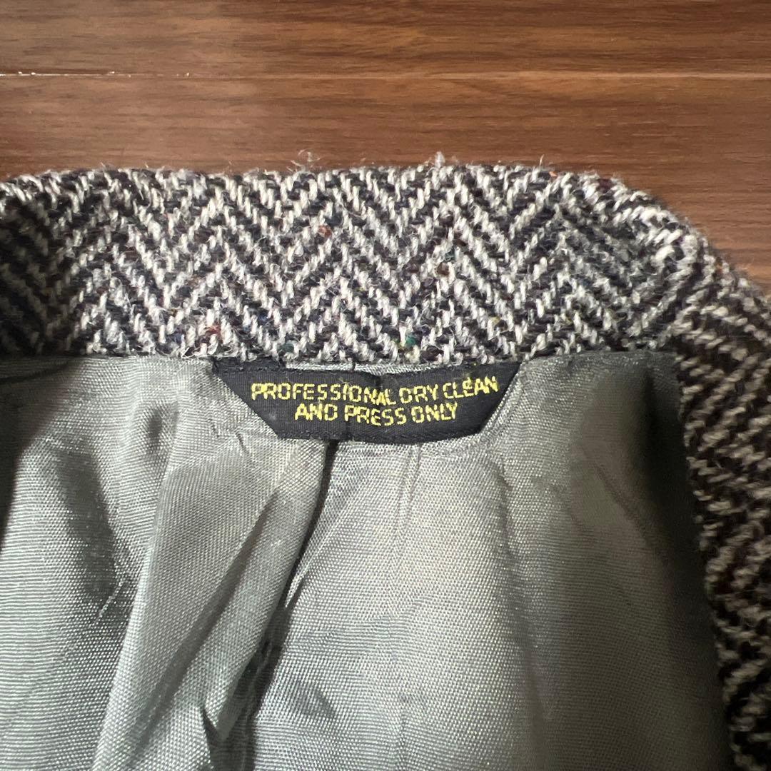 80s 90s Harris tweed ハリスツイード テーラードジャケット