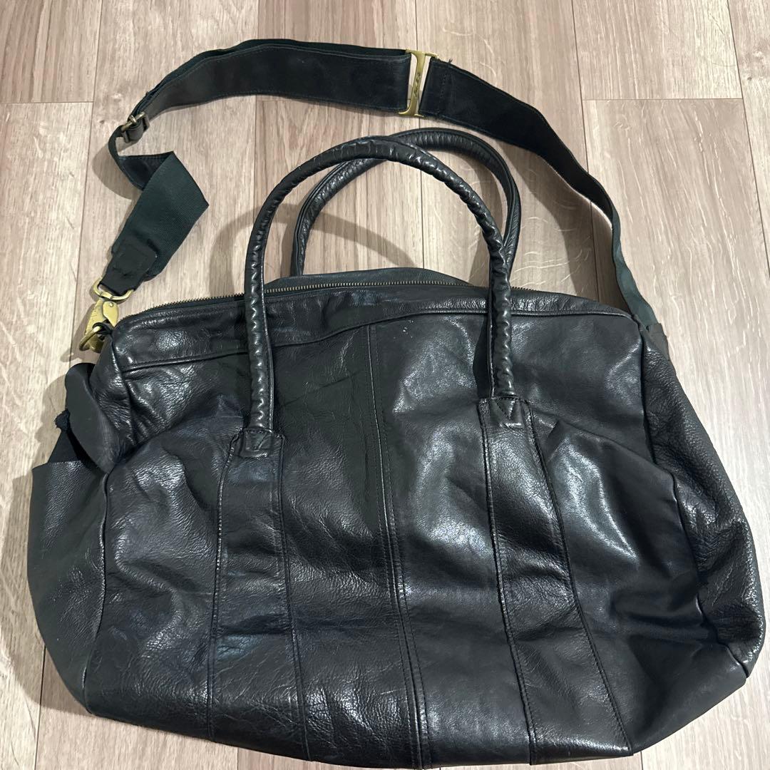 jas M.B. ボストンバッグ　黒　ショルダーつき
