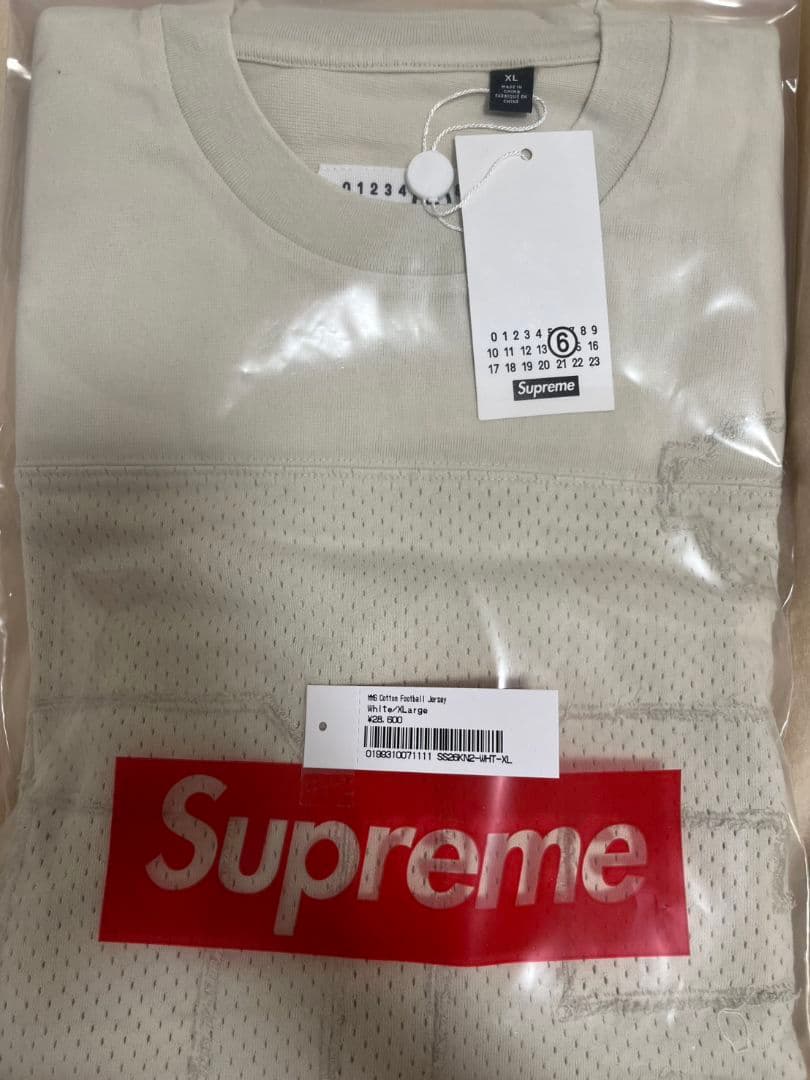 Supreme MM6 フットボールジャージ XL 白
