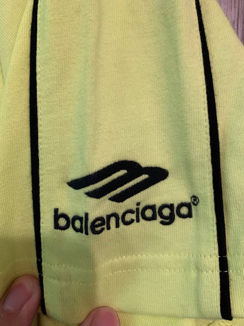 バレンシアガ　サッカー風シャツ　パリス　イエロー　サイズ1