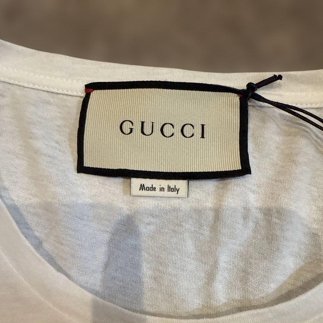 GUCCI ホワイト グッチTシャツ　新品未使用タグ付　L