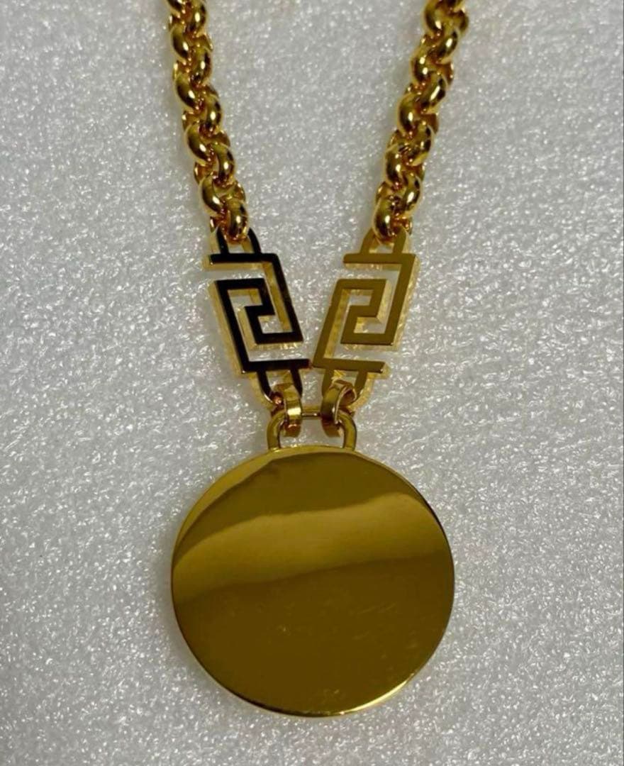 VERSACE クリスタル・ラ・メデューサ・グレカネックレス
