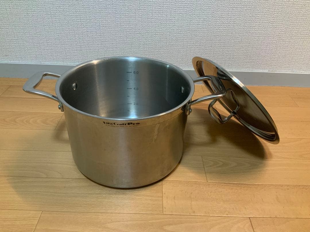 ビタクラフト プロ 半寸胴鍋 24cm No.0223 6.0L 業務用 5層