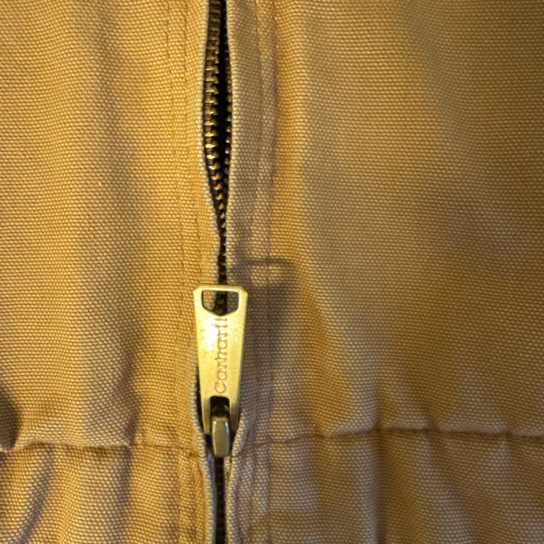 カーハート　デトロイトジャケット　XL　ベージュ　ダック　企業ロゴ