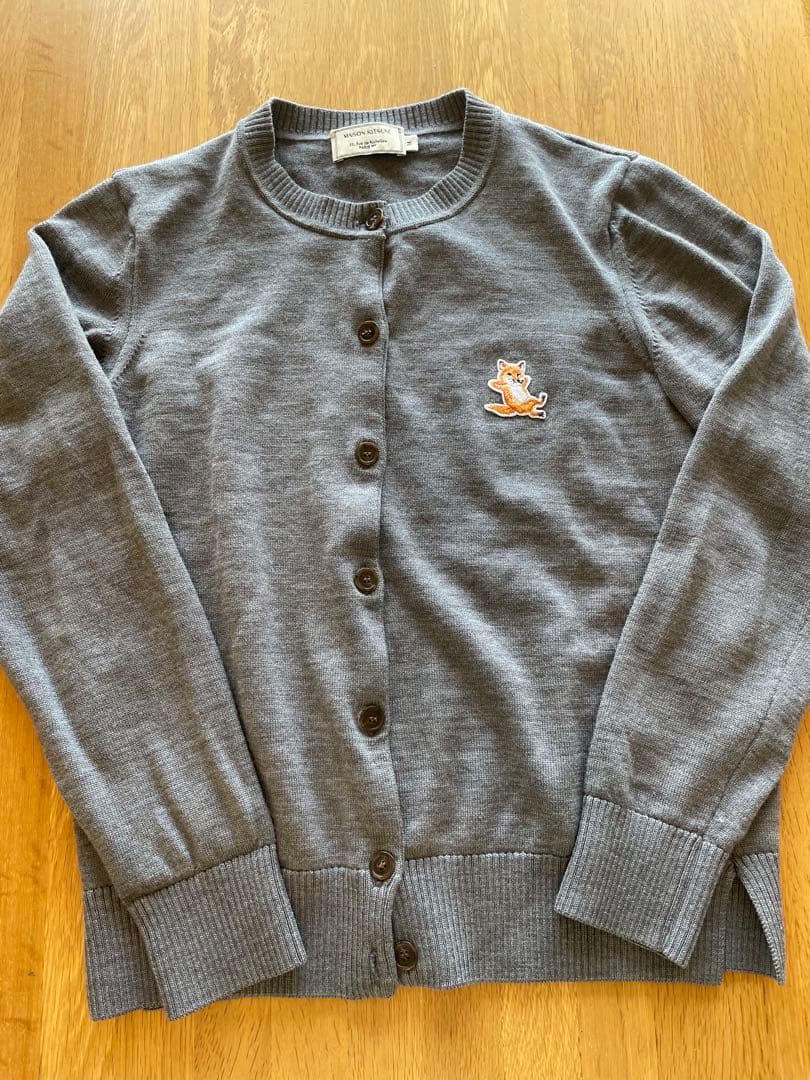 MAISON KITSUNEニットカーディガングレー メゾンキツネレディースM