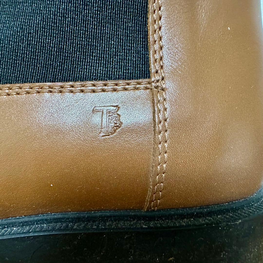 【美品/TOD’S】レザーチェルシーブーツ ブラウン 371/2（24.5cm）