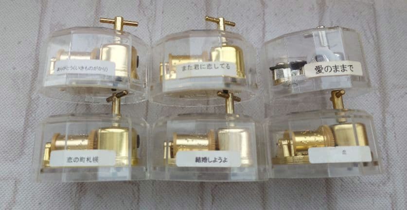 オルゴール 6個 木製収納ボックス付き