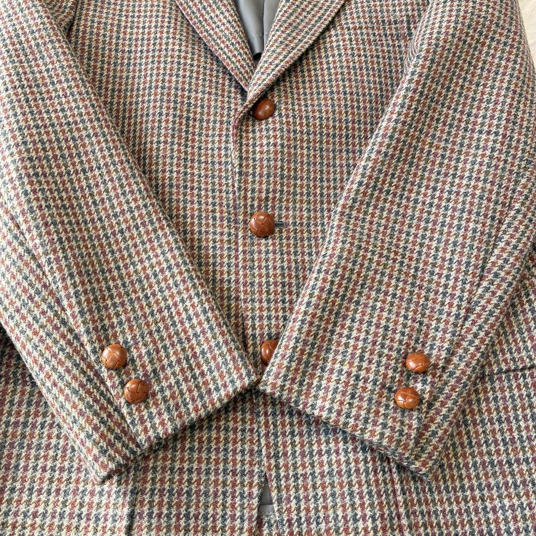 【美品】J.PRESS ツイードジャケット レディース 三つ釦 くるみボタン