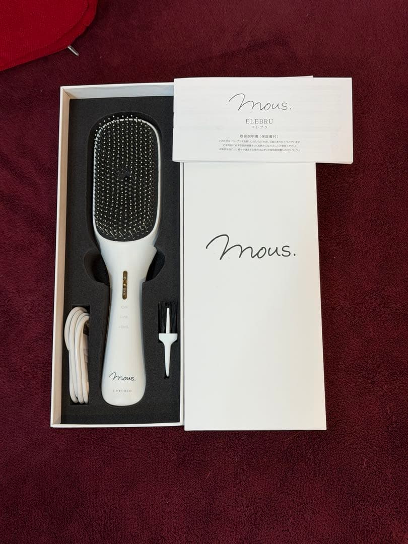 美品　mous. エレブラ　デンキバリブラシ　ELEBRU　ヘアブラシ