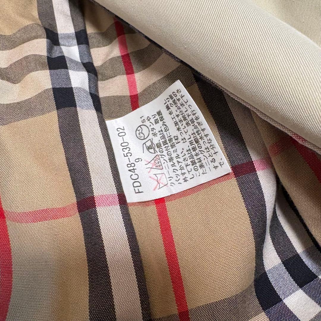 人気 バーバリーロンドン ベージュ トレンチコート チェック ロング丈 9号 M