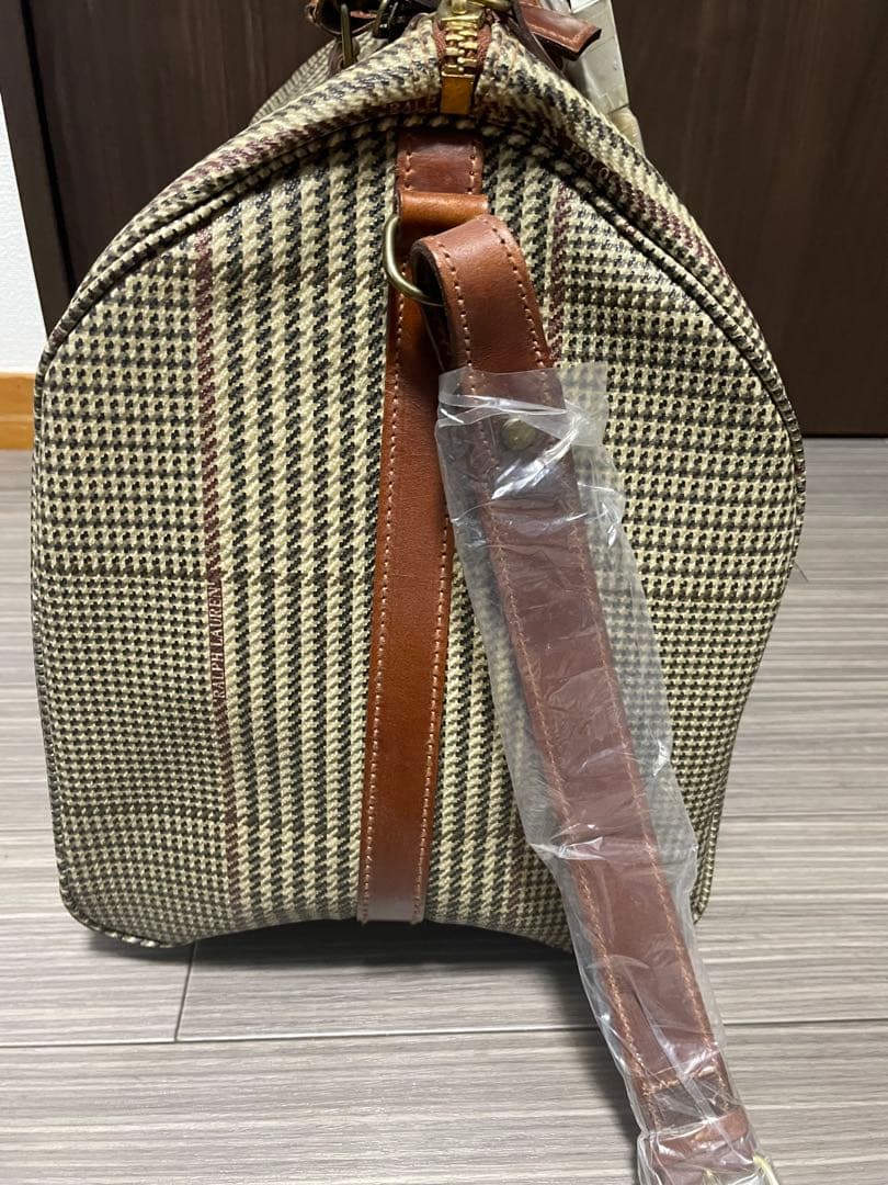 美品 特大 ポロラルフローレン ボストンバッグ 2way 千鳥格子 大容量