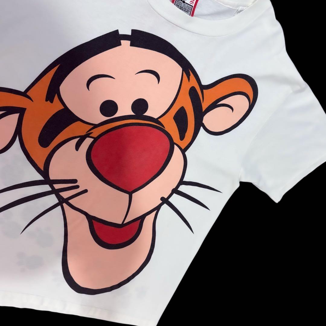 美品 90s Disney ティガー ビッグフェイスT USA製 XL相当 レア