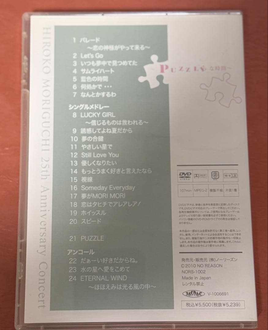 貴重！森口博子25th anniversary DVD puzzleな時間