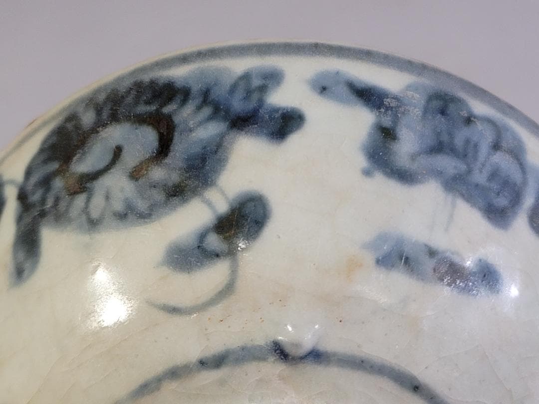 中国美術 青花 碗 時代物 DT479